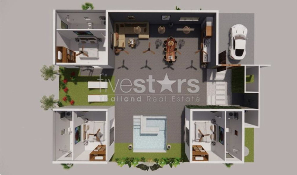 Lease for sale 3 bedroom Beach South Koh Samui 3996048164