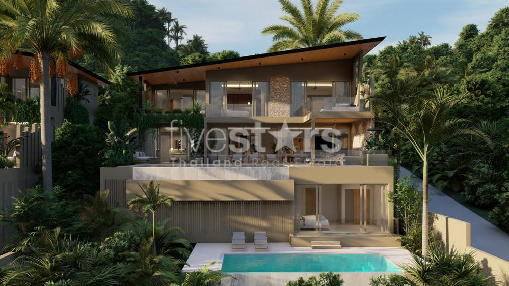 Stunning 4 bedrooms seaview villa for sale in Bophut Hill 2233460901