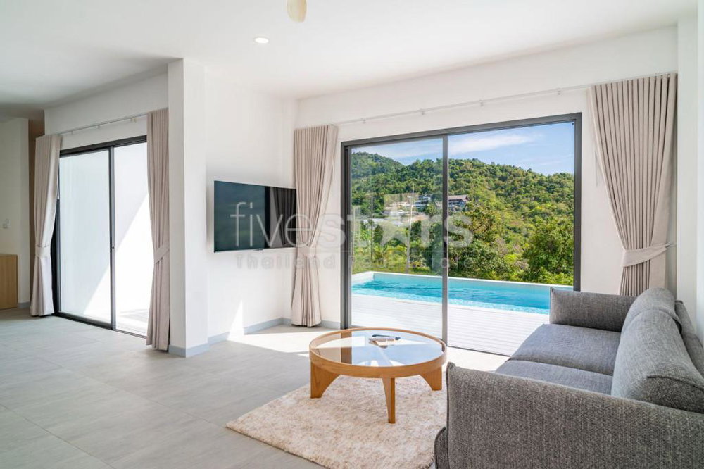 Modern Hillside 3-Bedroom Pool Villa for Sale in Bophut, Koh Samui 375815628
