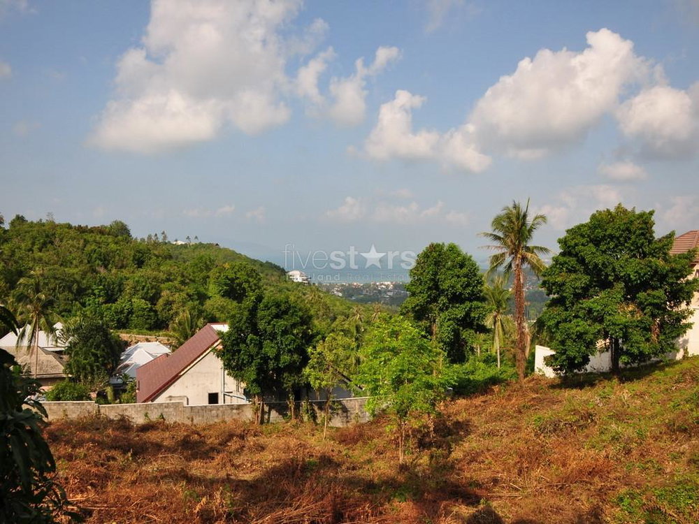 2,400m2 sea view plot on Bophut Hills 1234647988