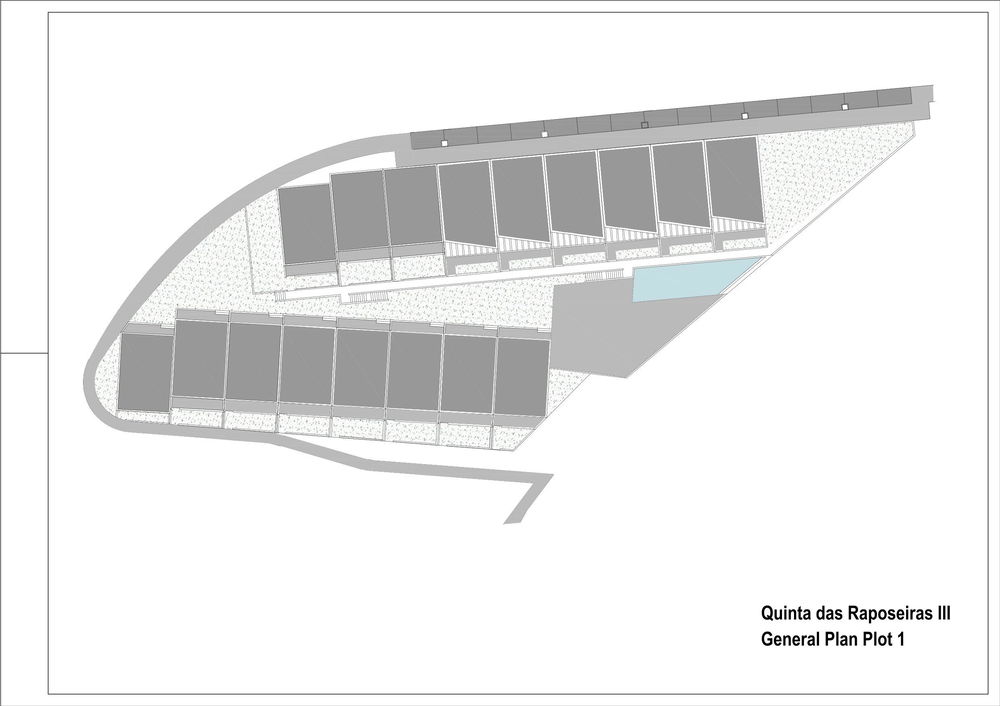 Plot on which a private condominium in Santa Barbara de Nexe can be built : approved construction area 4494 m2, 17 houses with a communal pool and a communal working space. 1894775409