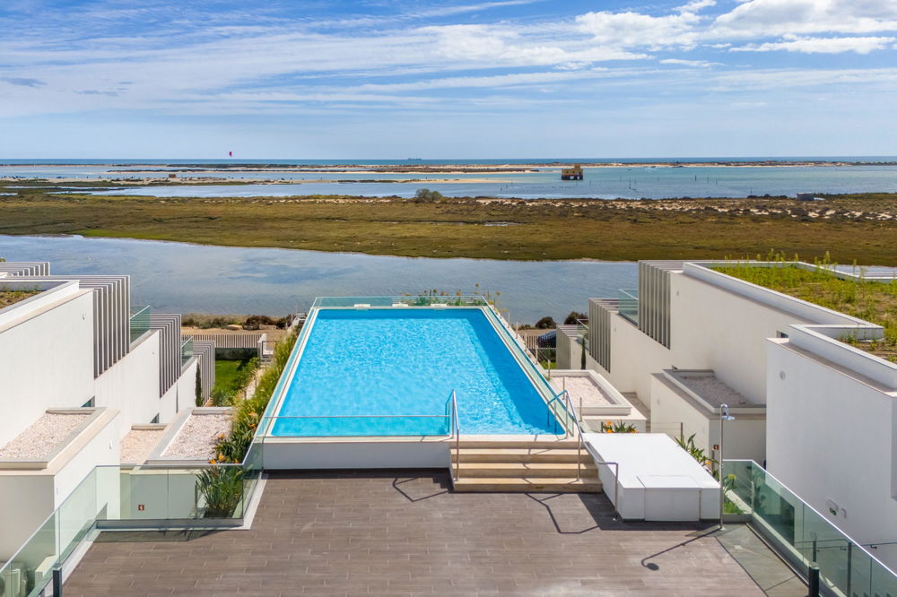 Unique newbuild waterfront apartment in Fuseta – frontline with spectacular Ria Formosa views 356215106
