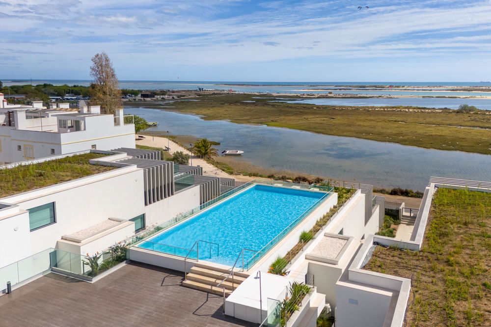 Unique newbuild waterfront apartment in Fuseta – frontline with spectacular Ria Formosa views 356215106