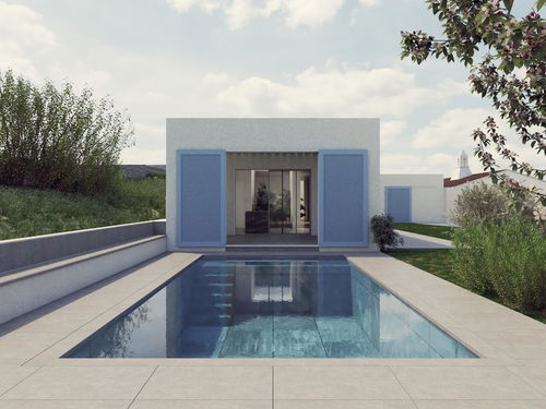 Big plot of more than 4200 m2 with views and with approved project for villa + pool of up to 300m2 in Boliqueime 1262133017