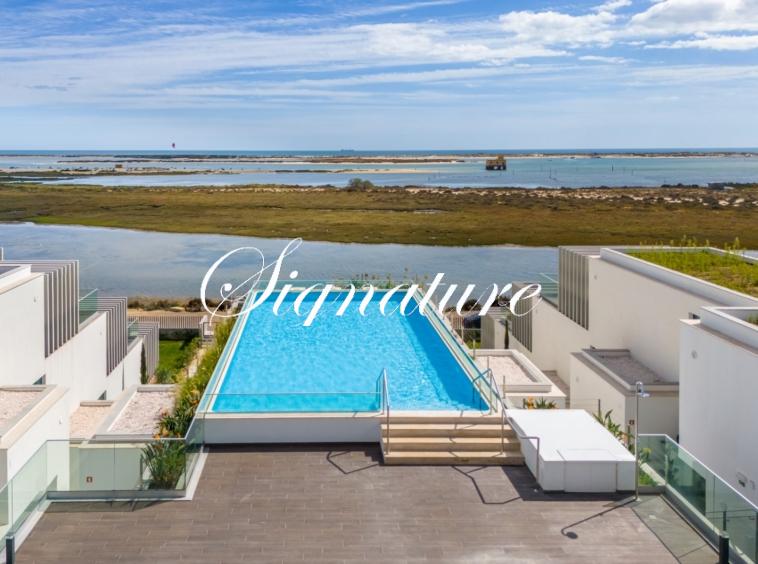 Unique newbuild 3-bedroom waterfront apartment in Fuseta – in front of the Ria Formosa – spectacular seaviews 3644791588