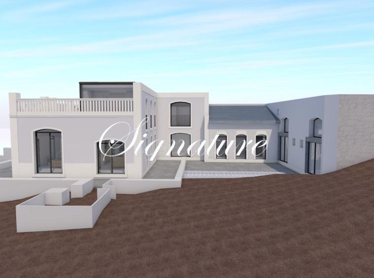 Plot with ruin and submitted project – magnificent sea view, located in Canal, Santa Barbara de Nexe 860638337