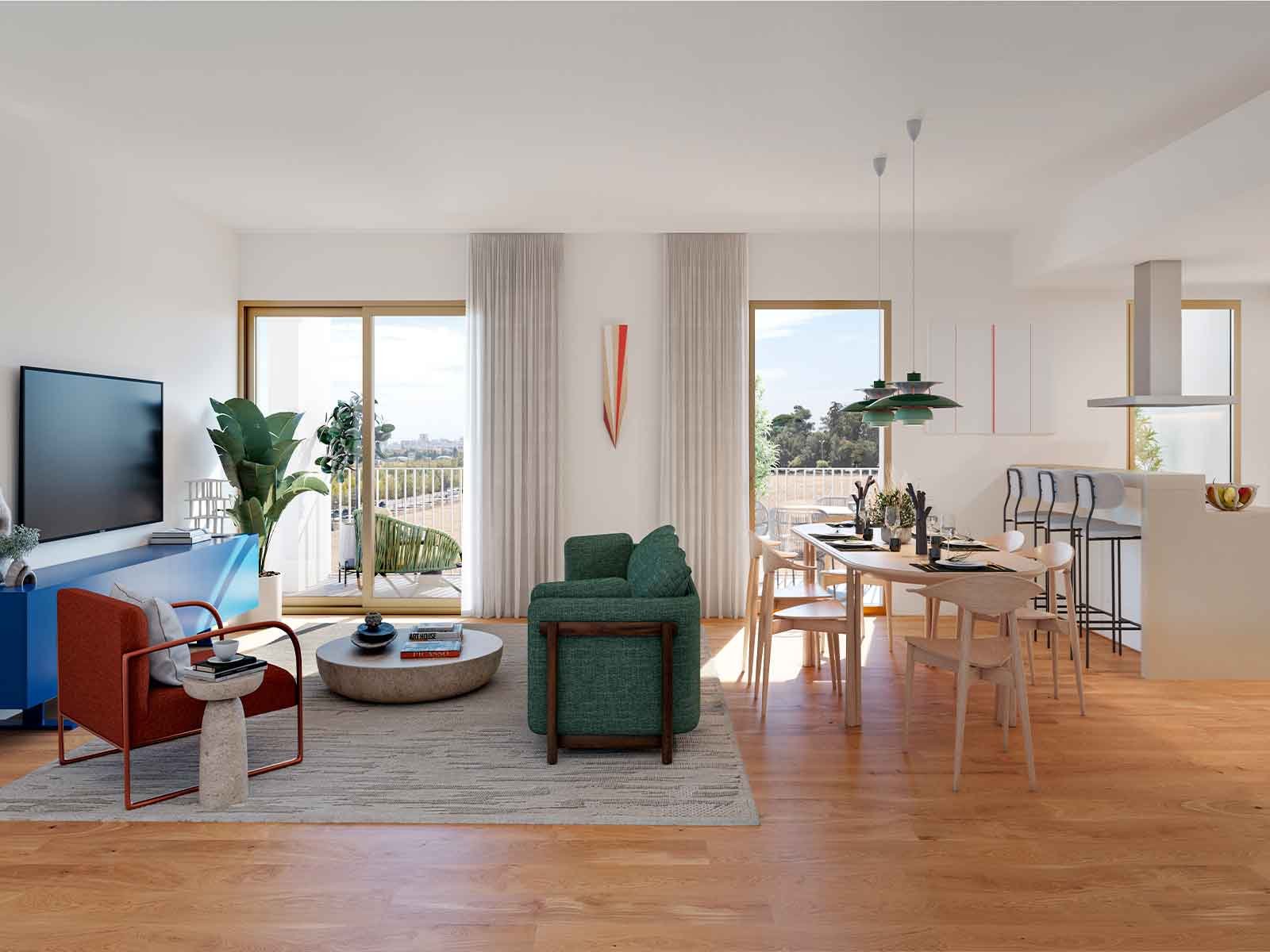 3 bedroom apartment with balcony and parking in new development, Lisbon 3040535256