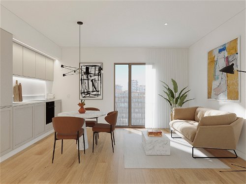 2 bedroom apartment with balcony in new development, Almada 3908027652