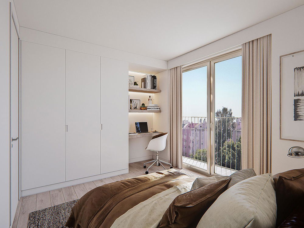 2 bedroom apartment with balcony inserted in new development in Lisbon 3252350401