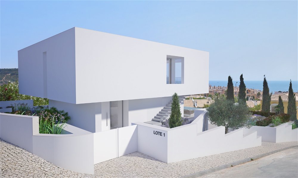 3 bedrooms villa, under construction, sea and pool view, Praia da Luz, Lagos, Algarve 3422196369