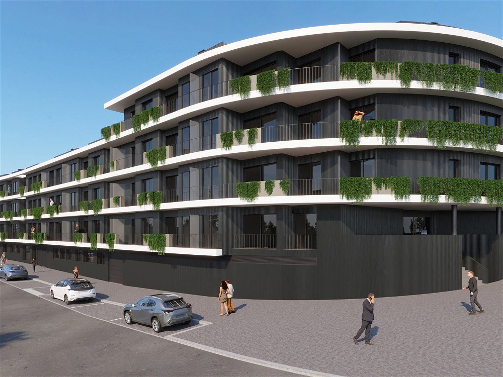 2 bedroom flat with balcony and parking space in a new development in Areosa 3485243107