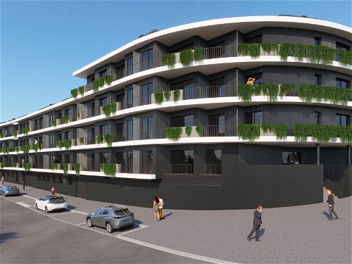 2 bedroom flat with balcony and parking space in a new development in Areosa 778884514