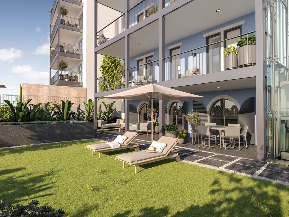 2 bedroom flat with garden and swimming pool in a new development in Monte Estoril 322932591