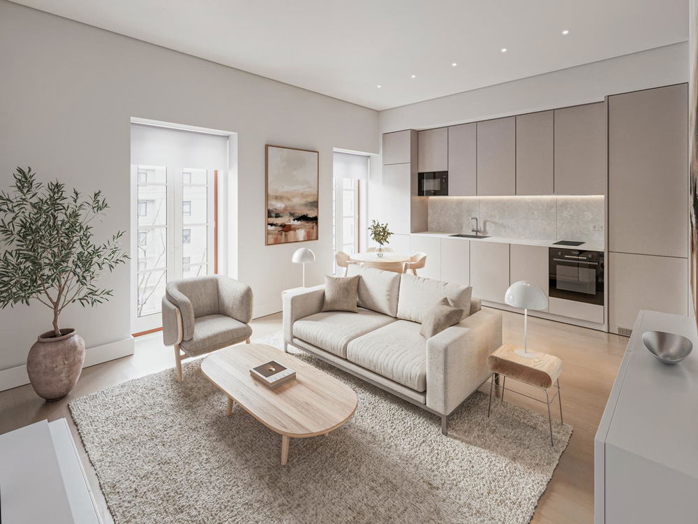 2 bedroom flat with balcony in new development in Graça 4103160838