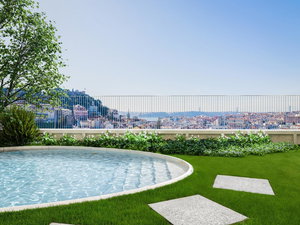 2 bedroom flat with balcony and parking in a new development in Graça 3835246074