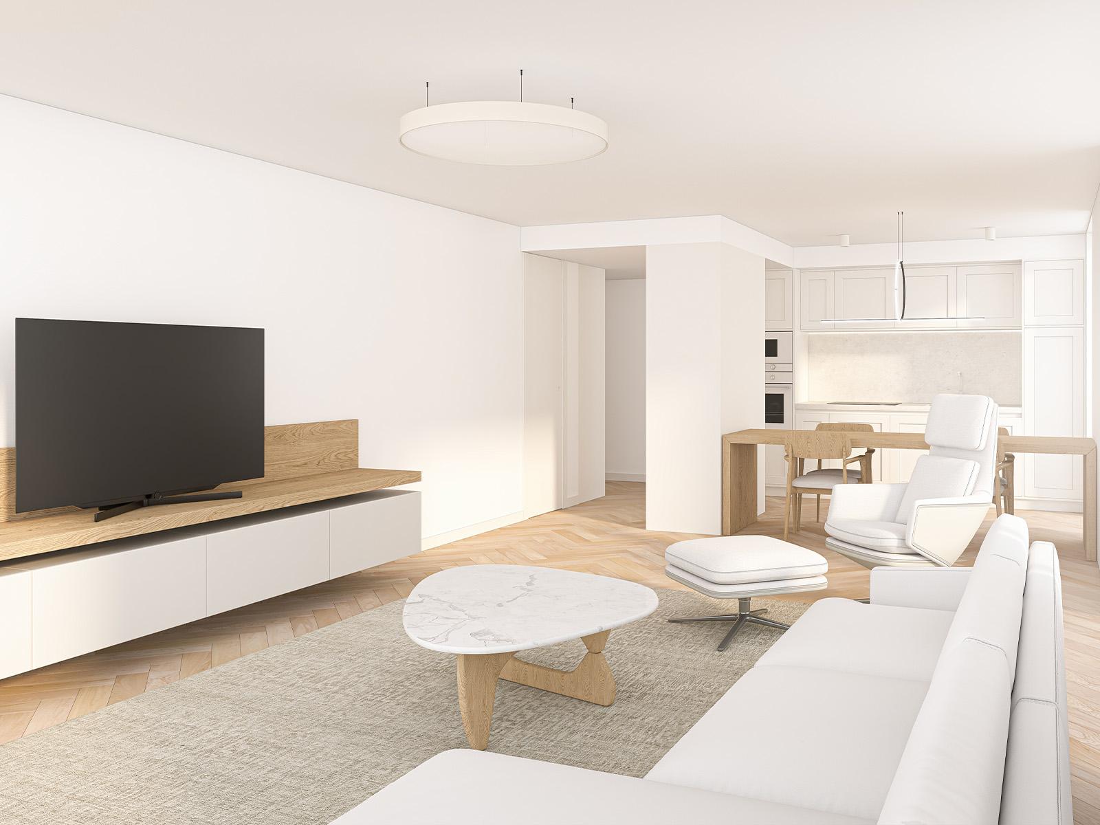 3 bedroom flat with balcony and parking located in Alcântara Lisbon