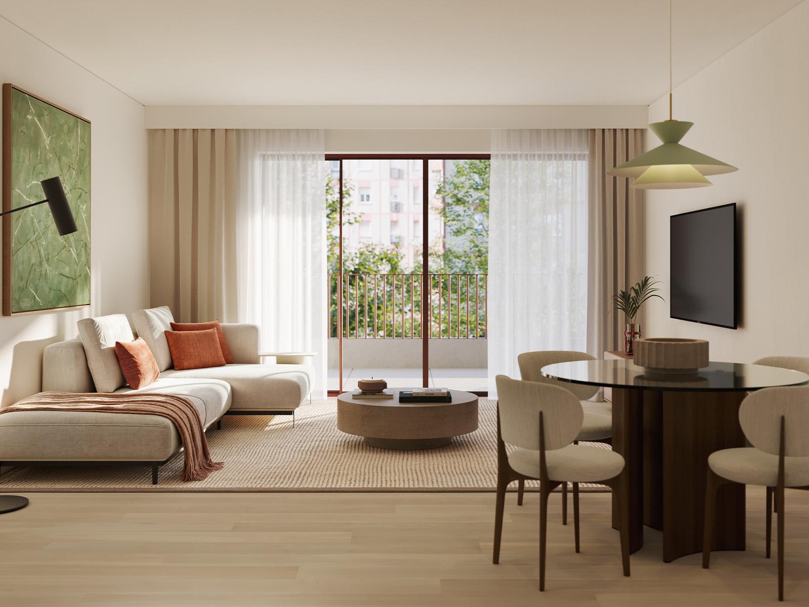 2 bedroom flat with balcony in Santo António dos Cavaleiros