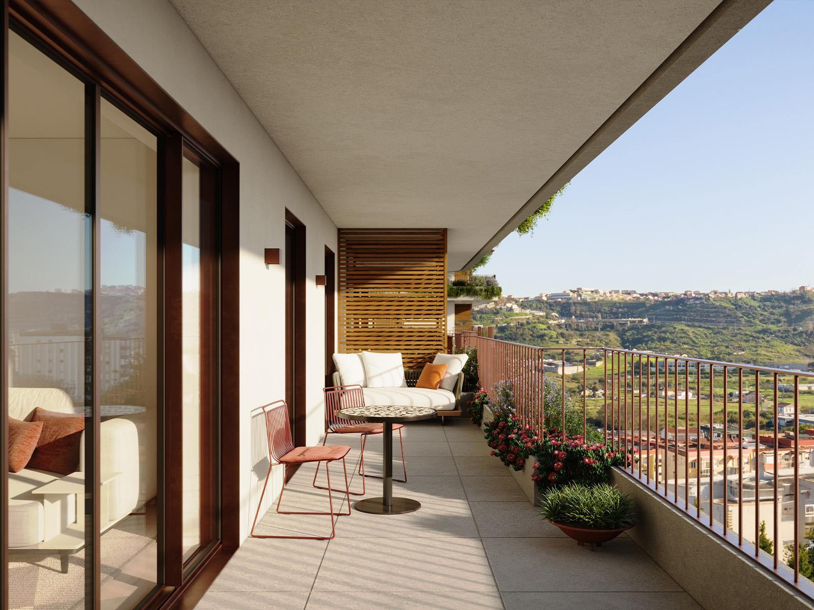 2 bedroom flat with balcony in Santo António dos Cavaleiros