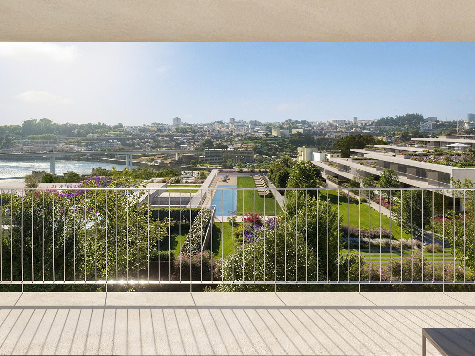 2 bedroom flat with garden in a gated community in Gondomar