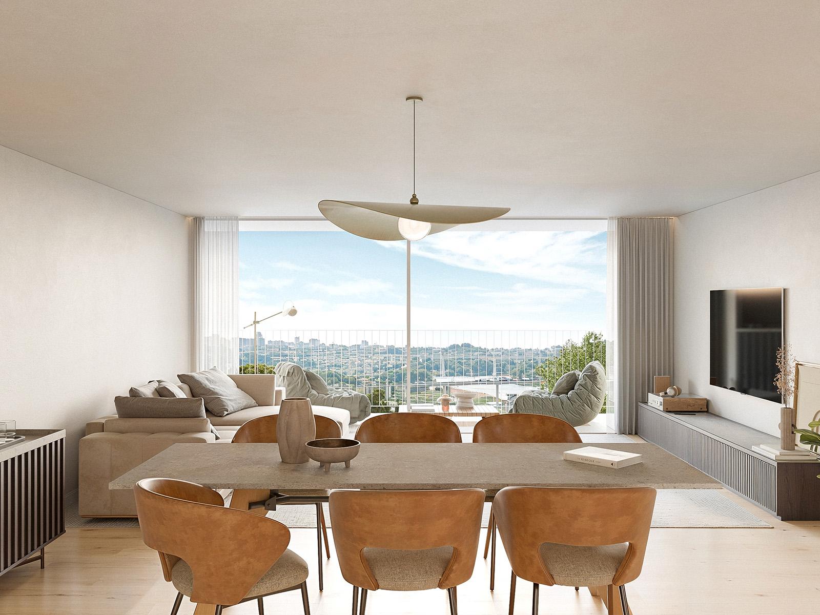 2 bedroom flat with garden in a gated community in Gondomar