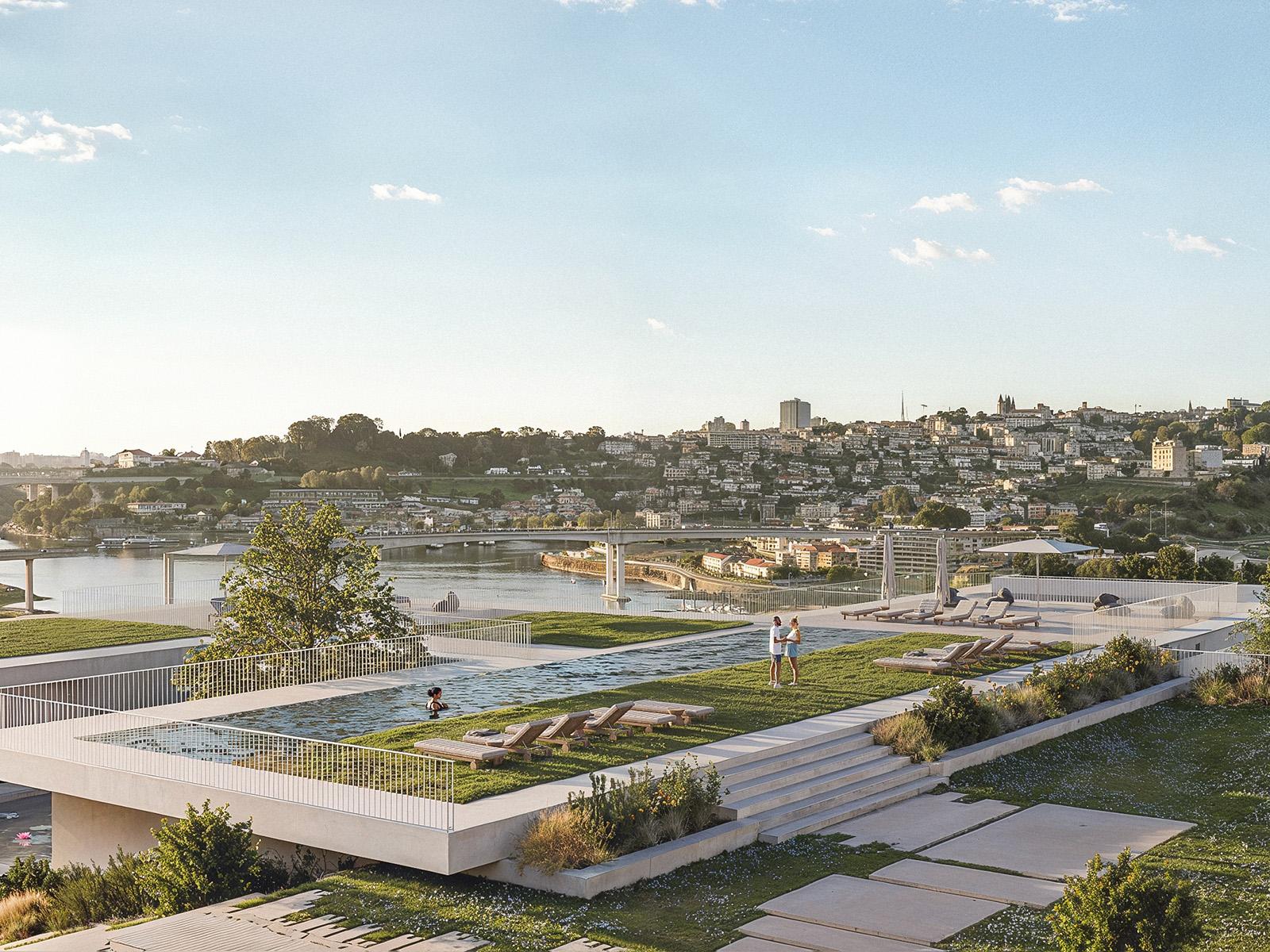 4 bedroom flat with balcony in a gated community in Gondomar