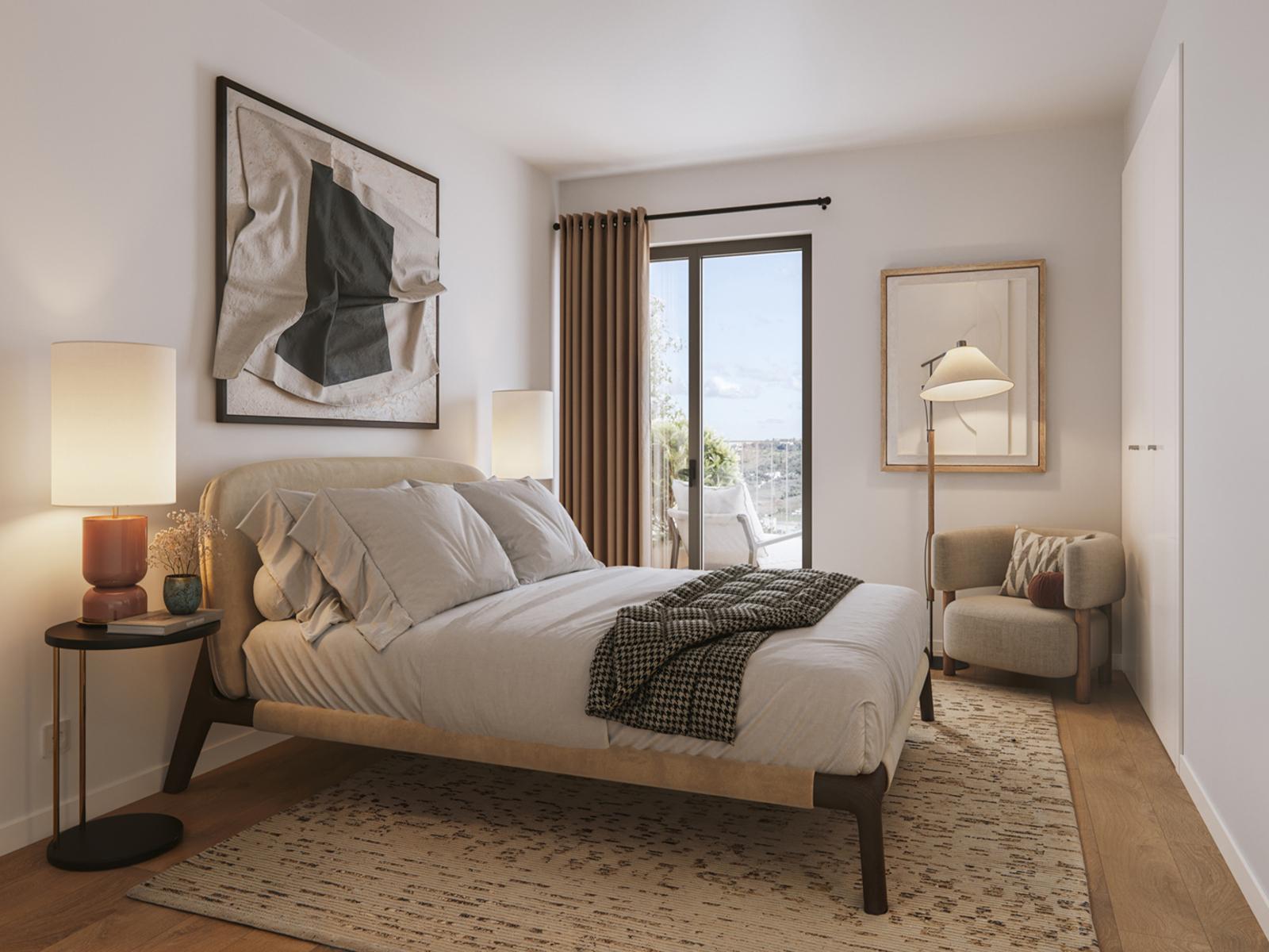 3 bedroom flat with balcony in new development in Loures