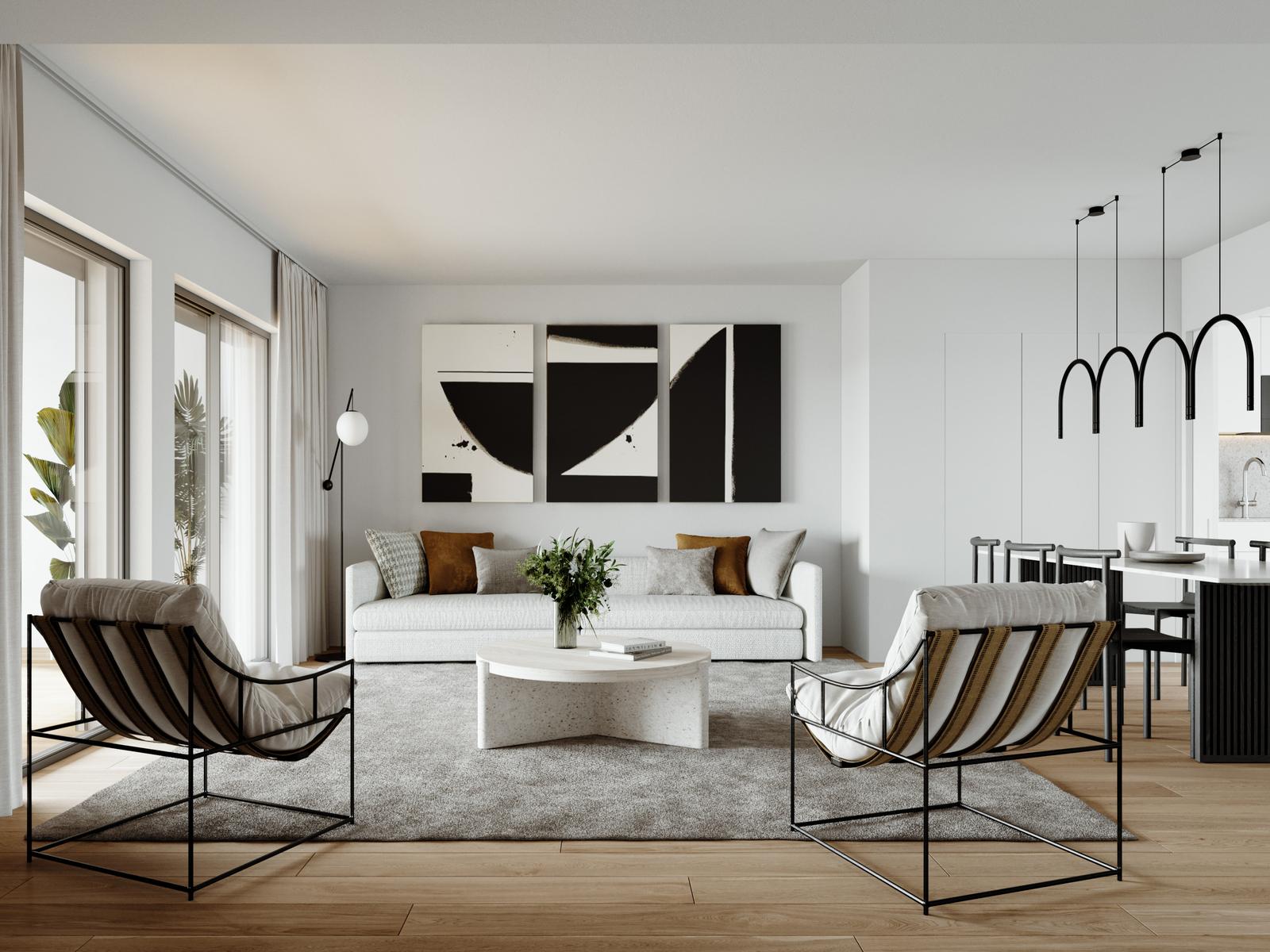 3 bedroom flat with balcony in new development in Loures