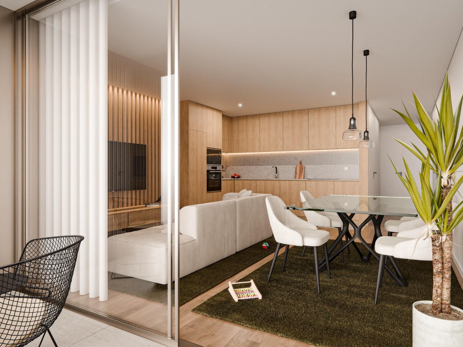 2 bedroom flat with balcony inserted in a new development in Gondomar