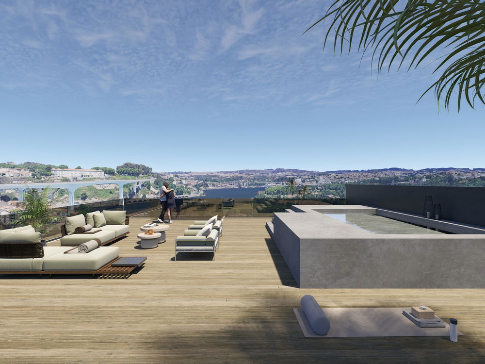 Studio flat with balcony, in a gated community, Vila Nova de Gaia 3708757330