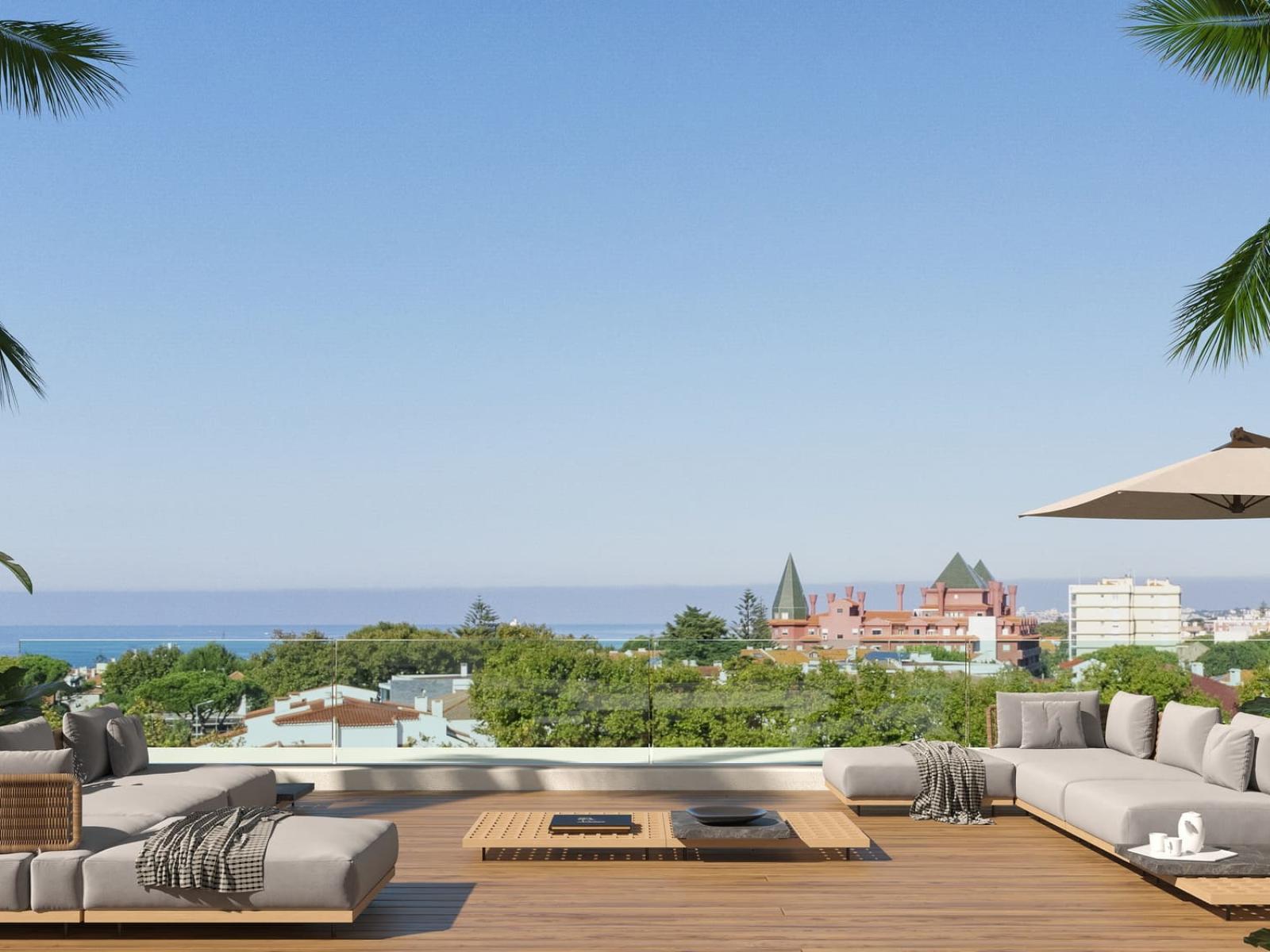 4 bedroom penthouse with terrace and private pool in a new development in Parede