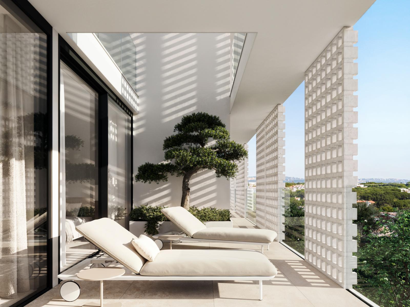 2 bedroom flat with balcony and parking in Vilamoura