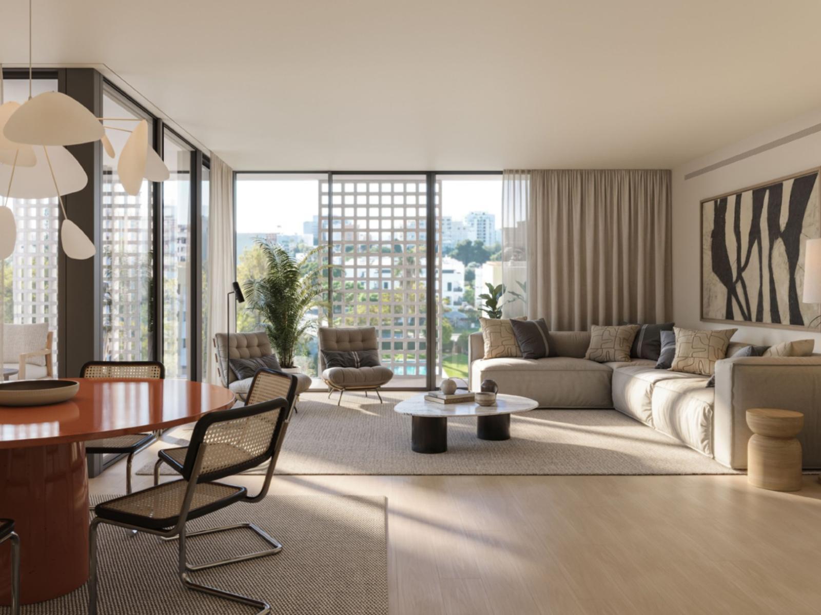 3 bedroom flat with garden with private pool in Vilamoura