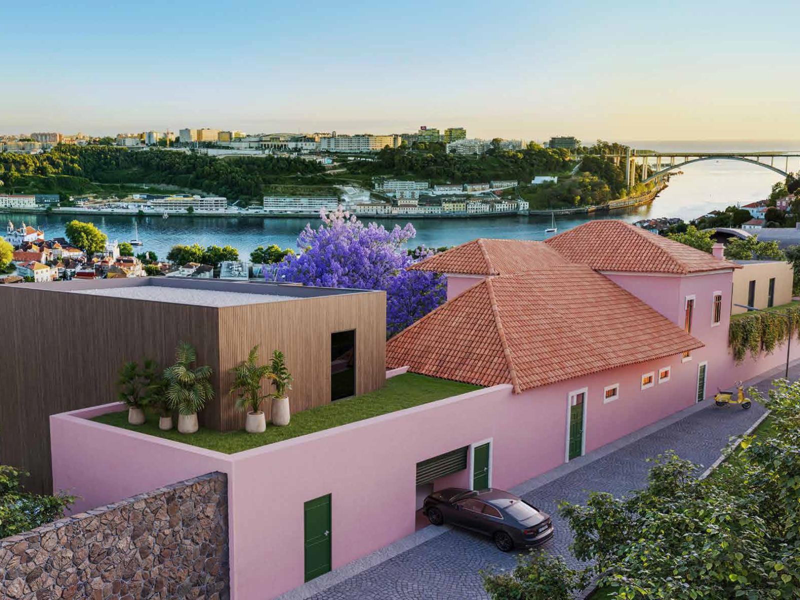 0+1 bedroom flat with garden in Porto