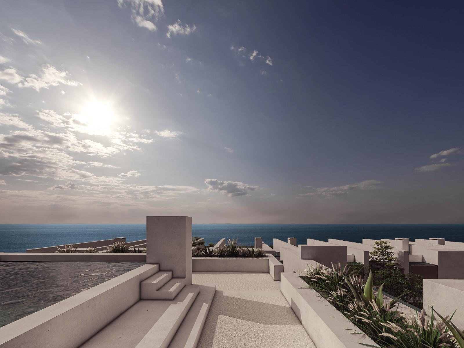 3 bedroom flat with terrace and garden in a new development in Porto Covo