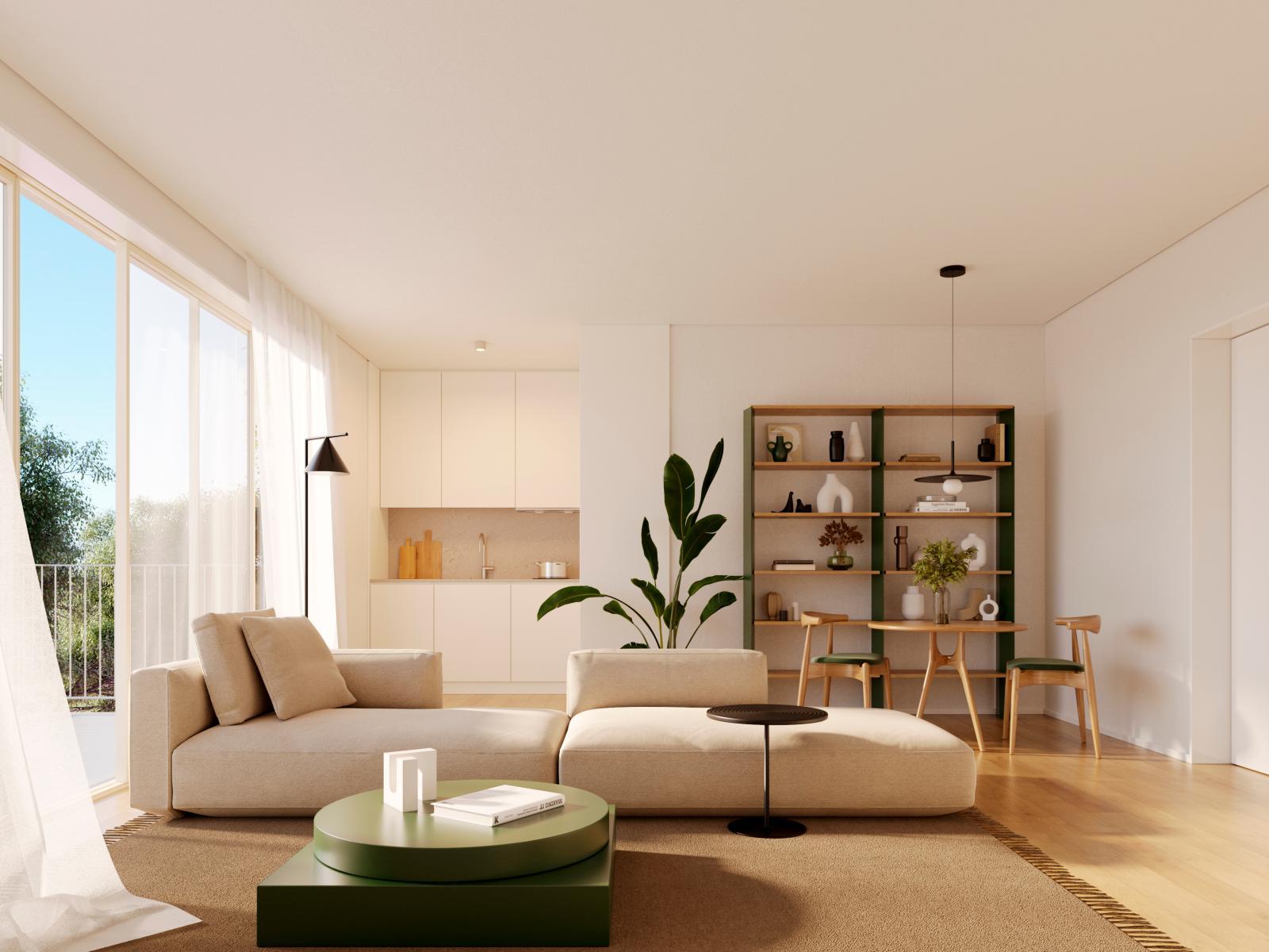 Studio flat with balcony in a new development in Leça da Palmeira