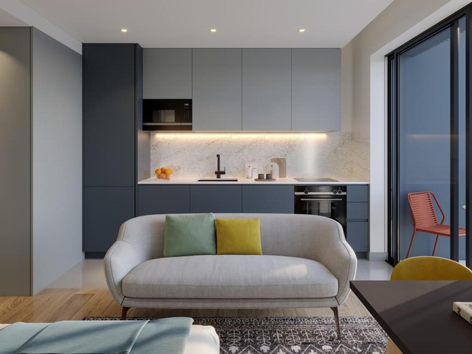 1 bedroom flat with balcony in new development in Carcavelos