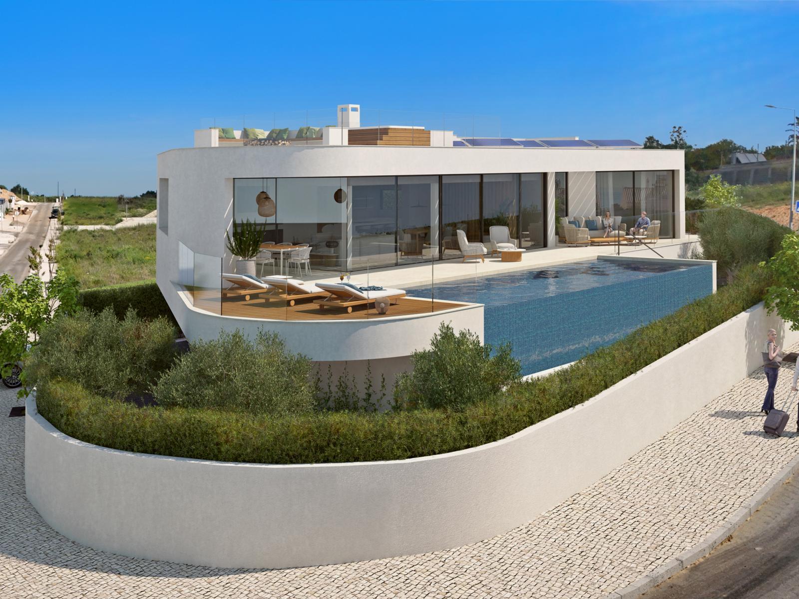 Moradia T3 com Vista Mar e Piscina Infinity na Praia da Luz Algarve