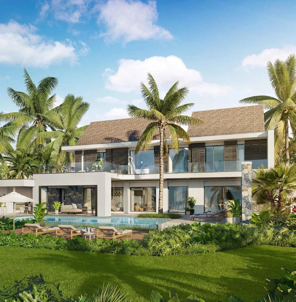 Immerse yourself in luxury at Belle Mare: Prestigious villa with direct beach access 1030976787