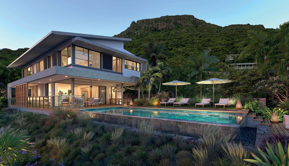 Blue Vista V1 : prestigious villa on 2534m² with private pool in Rivière Noire 224494676