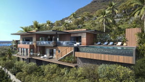 Luxury villa with panoramic sea view and private pool for sale | Legend Hill Resort, Black River 2508393408