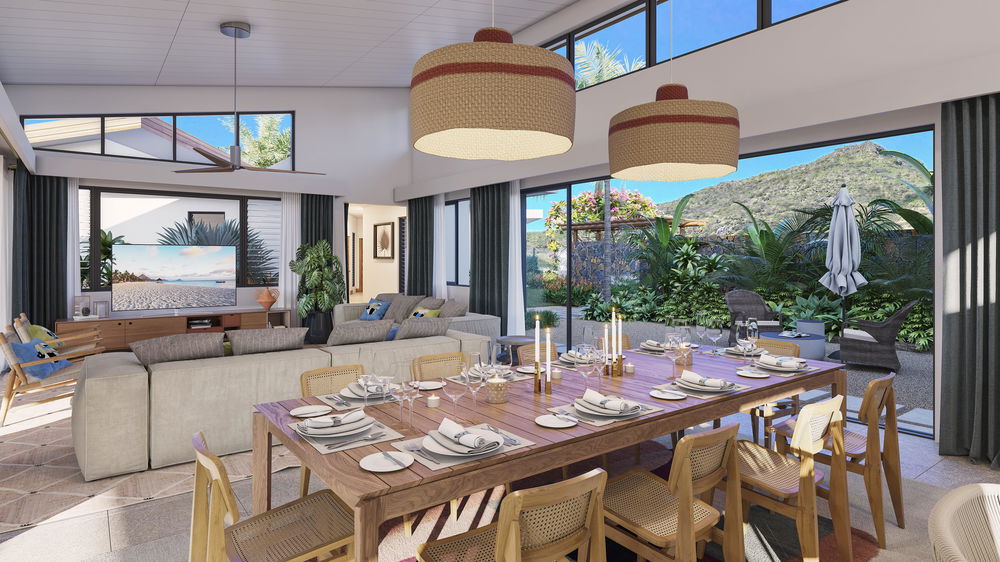 Luxurious 4-bedroom villa with swimming pool, exotic garden and breathtaking views in Tamarin 276802161