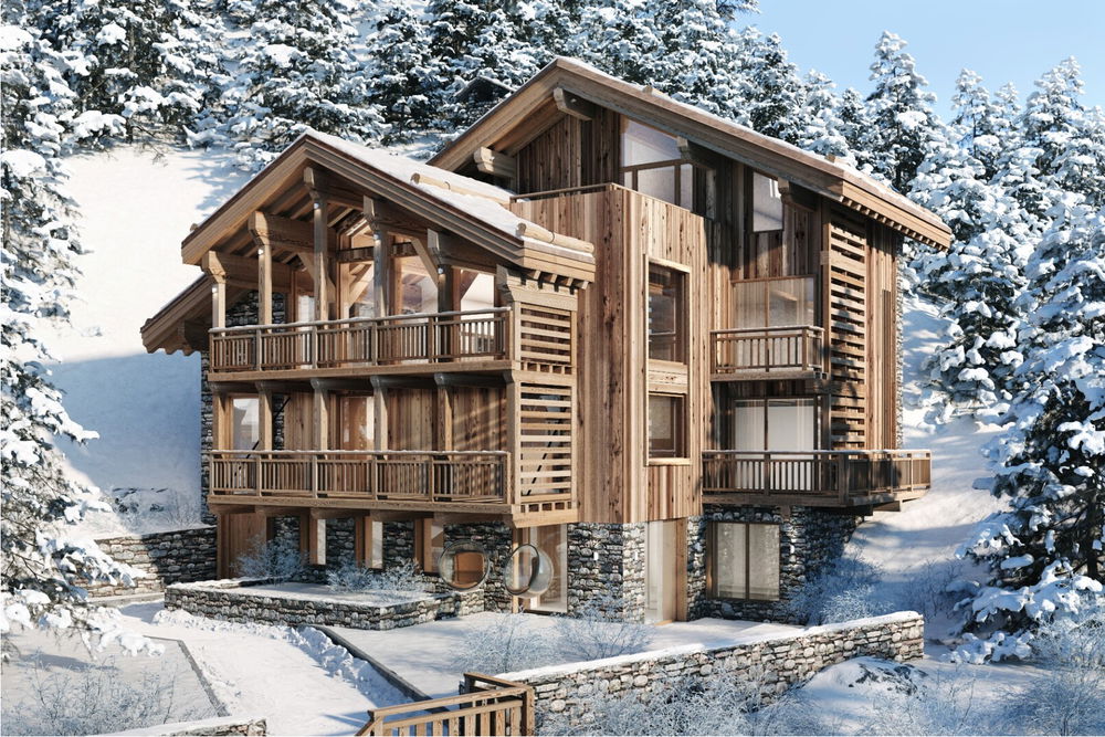 New chalet with swimming pool – breathtaking views over Méribel – for sale 3046731765