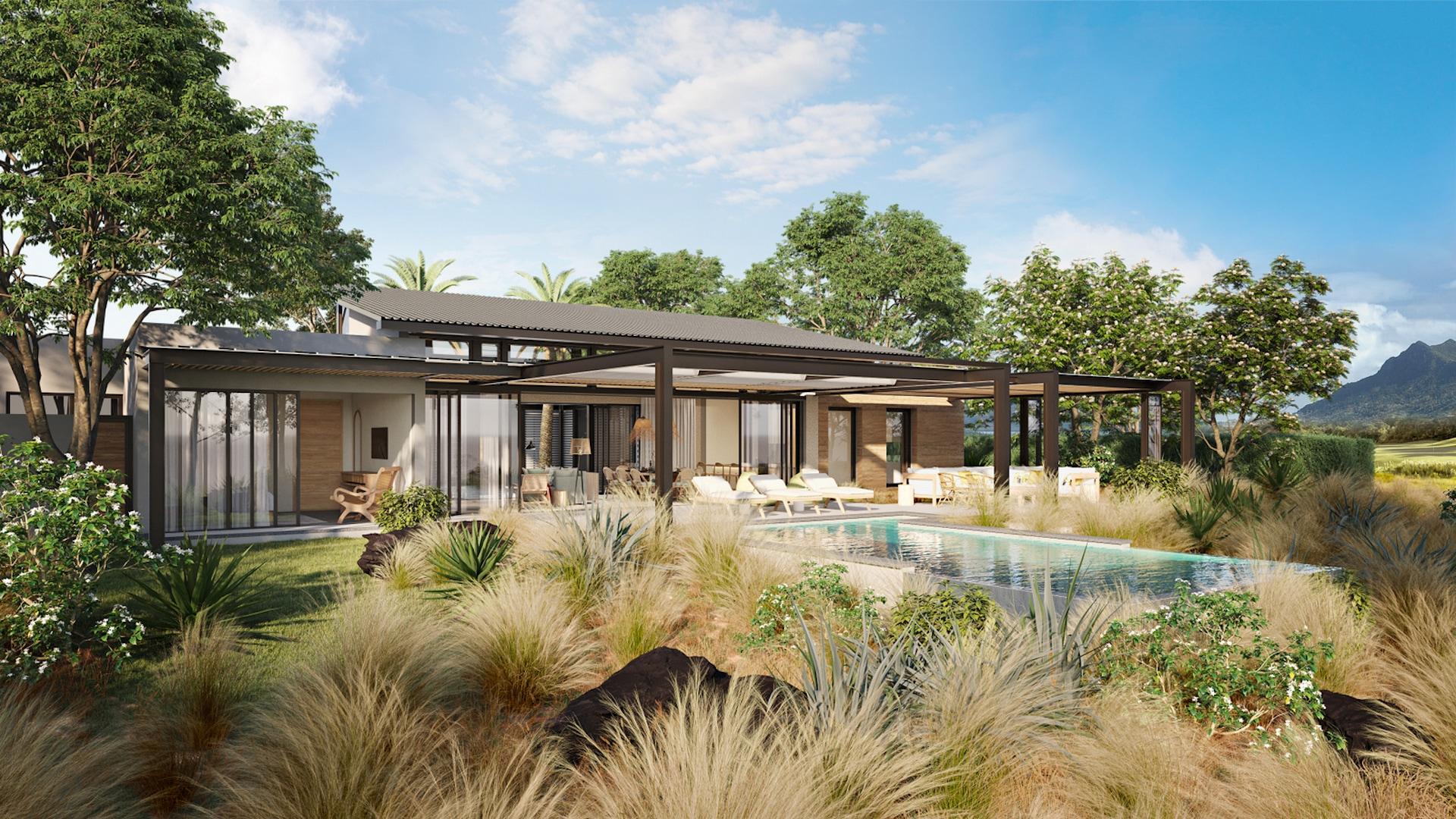 Villa with panoramic views of the golf course and sunsets in Rivière Noire, Mauritius 3138469228