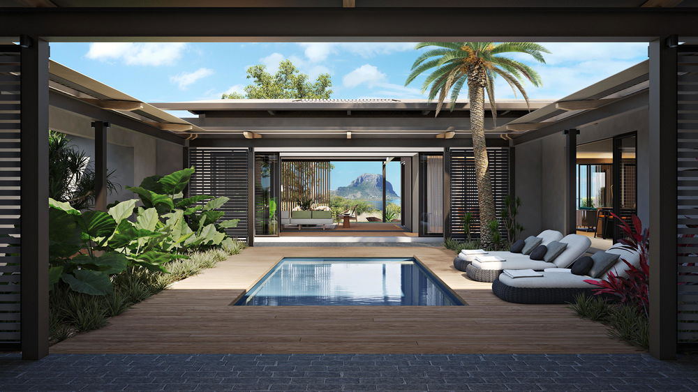 Invest in a modern 3-bedroom villa with private pool and sea view on the west coast of Mauritius 355472453