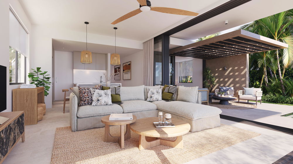 Become the owner of this 2-bedroom villa with direct access to the golf course in Azuri 380142029