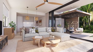Become the owner of this 2-bedroom villa with direct access to the golf course in Azuri 380142029