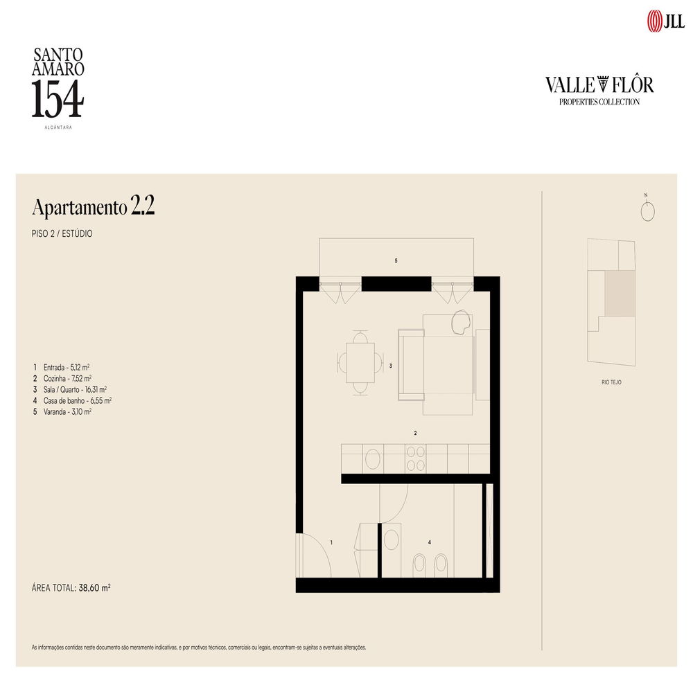 Studio Apartment with balcony Santo Amaro 154 – Alcântara, Lisboa 3787183878