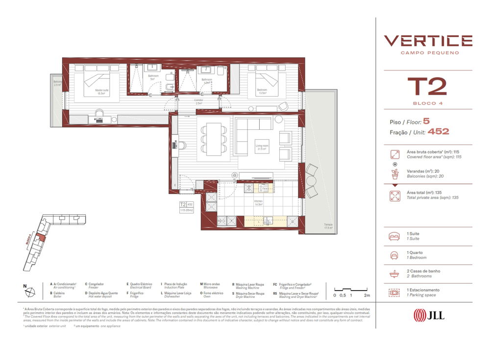 2-bedroom apartment with parking space, at the Vertice, Lisbon 1700069803