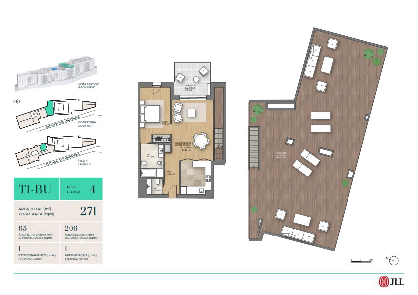 1 bedroom apartment with terrace and parking, in Setúbal 4188620394