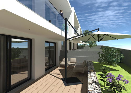 Corner townhouse 3-bedroom vila, pool and sea view in Funchal 1106734782